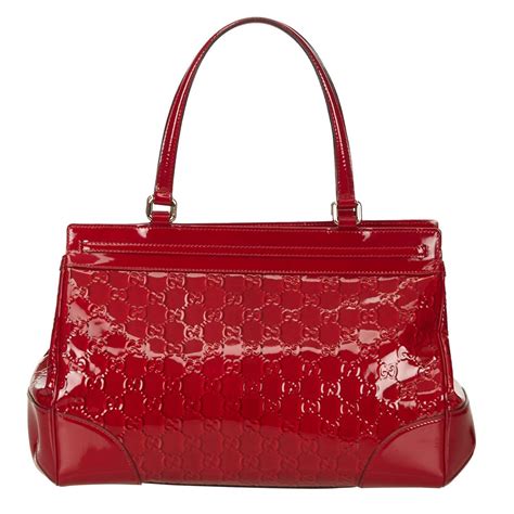 vintage gucci bag patent leather red